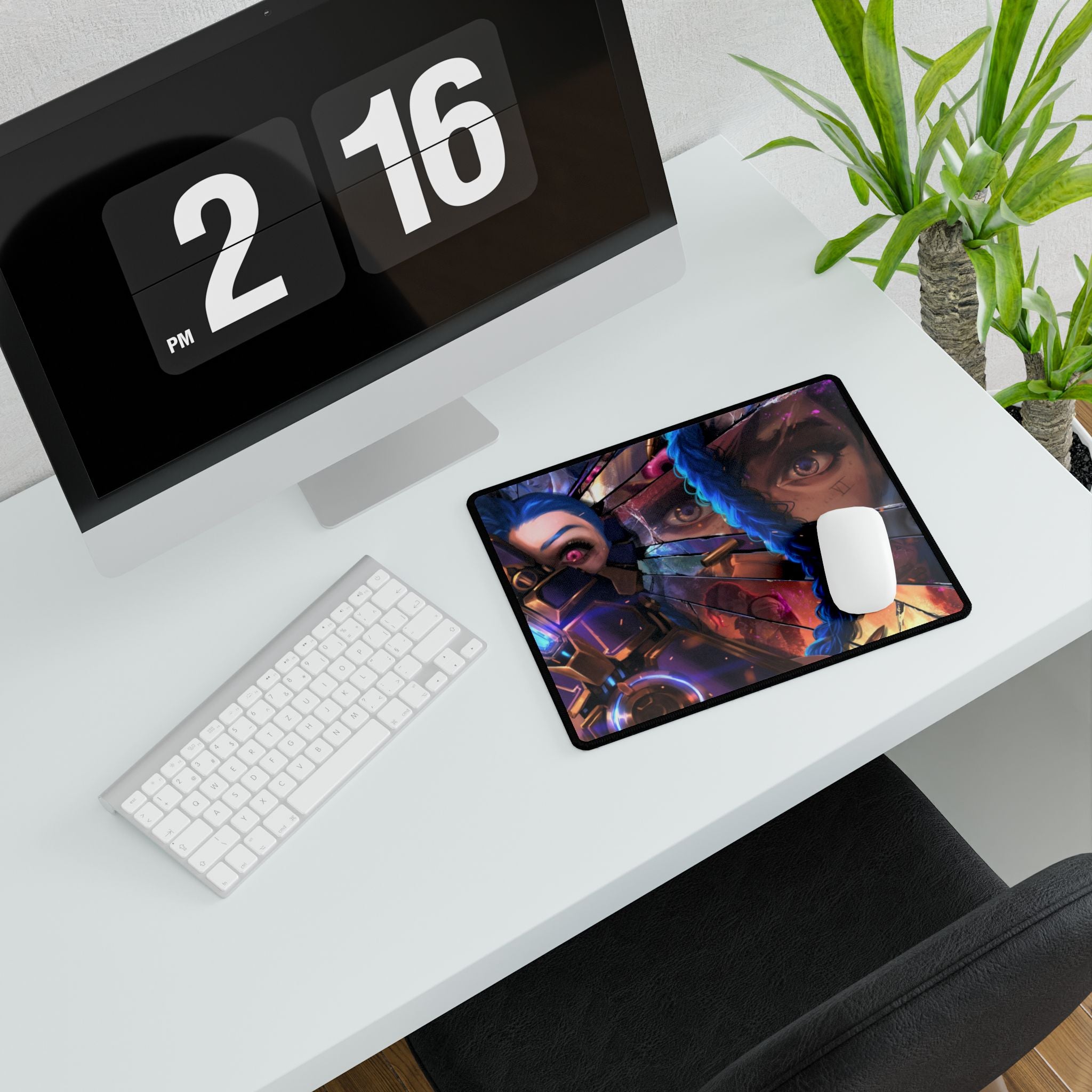 Jinx Arcane Desk Mat | Large Anti-Fray Gaming Mouse Pad, Office Desk Protector